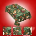 thumbnail image 4 of Yhmxh Christmas Rectangle Tablecloth,Christmas Tablecloth 4.92x6ft Rectangle,Washable Water Holiday Microfiber Table Cloth Decorative Table Cover For Banquet Party Tablecloth Tablecloth, 4 of 5