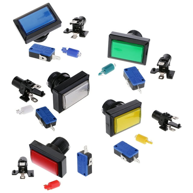 1 de botones para s de máquinas recreativas con botón pulsador por LED