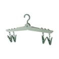 thumbnail image 2 of Percha Plegable, Calcetín Ropa Interior Perchas Perchas Dormitorio Percha Ropa Colgando Ropa Tendedero Plegable para Viajes, Hogar, Viajes de Negocios Verde claro con clip BLESIY percha de viaje plegable, 2 of 8