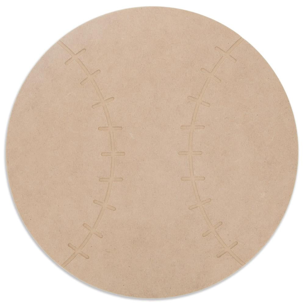 9" Blank Unfinished Wooden Baseball Ball Cut Out - Walmart ...