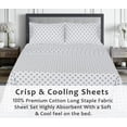 thumbnail image 6 of RUVANTI 100% Cotton Sheets for Queen Size Bed - Crispy Cooling Percale Sheets - Breathable & Durable Queen Sheet Set - 16 Inches Deep Pocket Queen Size Sheets - Damask Snowflake - 4 Pieces, 6 of 9
