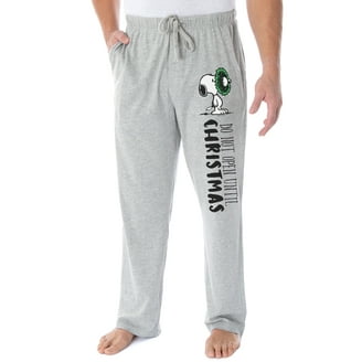 Peanuts Men's Snoopy 'Happiness Is Sleeping In' Jogger Pajama Pants - Soft Cotton Blend, Drawstring Waist, XXX-Large