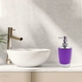 thumbnail image 2 of Unique Bargains 1 Set Elegant Soap Pump Dispenser Toothbrush Holder and Soap Dish Set for Bathroom for Laundry Rooms Purple, 2 of 6