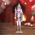 thumbnail image 5 of 30cm Wooden Nutcracker King Christmas Ornaments for Kids Children - Golden, 5 of 6