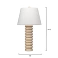 thumbnail image 3 of Jamie Young Abacus Mango Wood Table Lamp with Linen Shade Brown, 3 of 5
