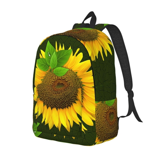 Saiise Sac à Dos pour Ordinateur Portable Imprimé Tournesol - Bretelles Réglables, Résistant à l'Eau, Grande Capacité, Design Élégant, Unisexe pour École, Bureau, Voyage-Moyen