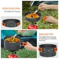 thumbnail image 4 of Lightweight Folding Camping Cookware Set For Picnic Hiking, Sturdy Outdoor Tableware Kit With Carry Bag, 4 of 7