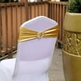thumbnail image 2 of Efavormart 5 pack Gold Spandex Chair Sashes With Attached Round Diamond Buckles For Home Wedding Birthday Party Dance Banquet, 2 of 11
