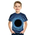 thumbnail image 2 of Boys Shirts Size 3-4 Fashion Cool 3D Dizziness Prints Short Sleeve T-Shirts Gift Trendy Kid Shirt Casual Crewneck Soft and Breathable Shirts Pullover Tops Daily Outerwear Z16 Blue, 2 of 3