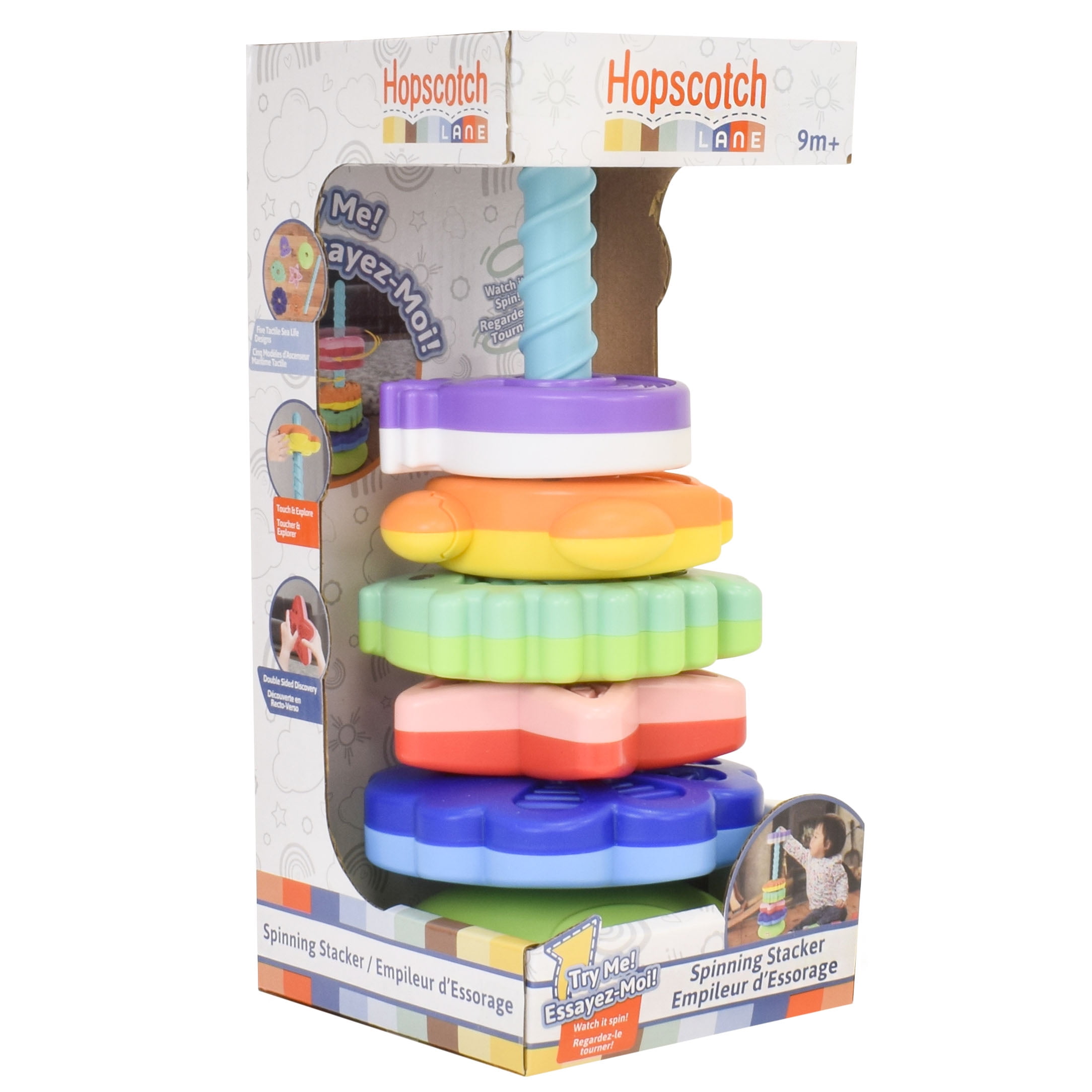 Hopscotch Lane Spinning Stacker Toy for Toddlers, Ages 12+ Months