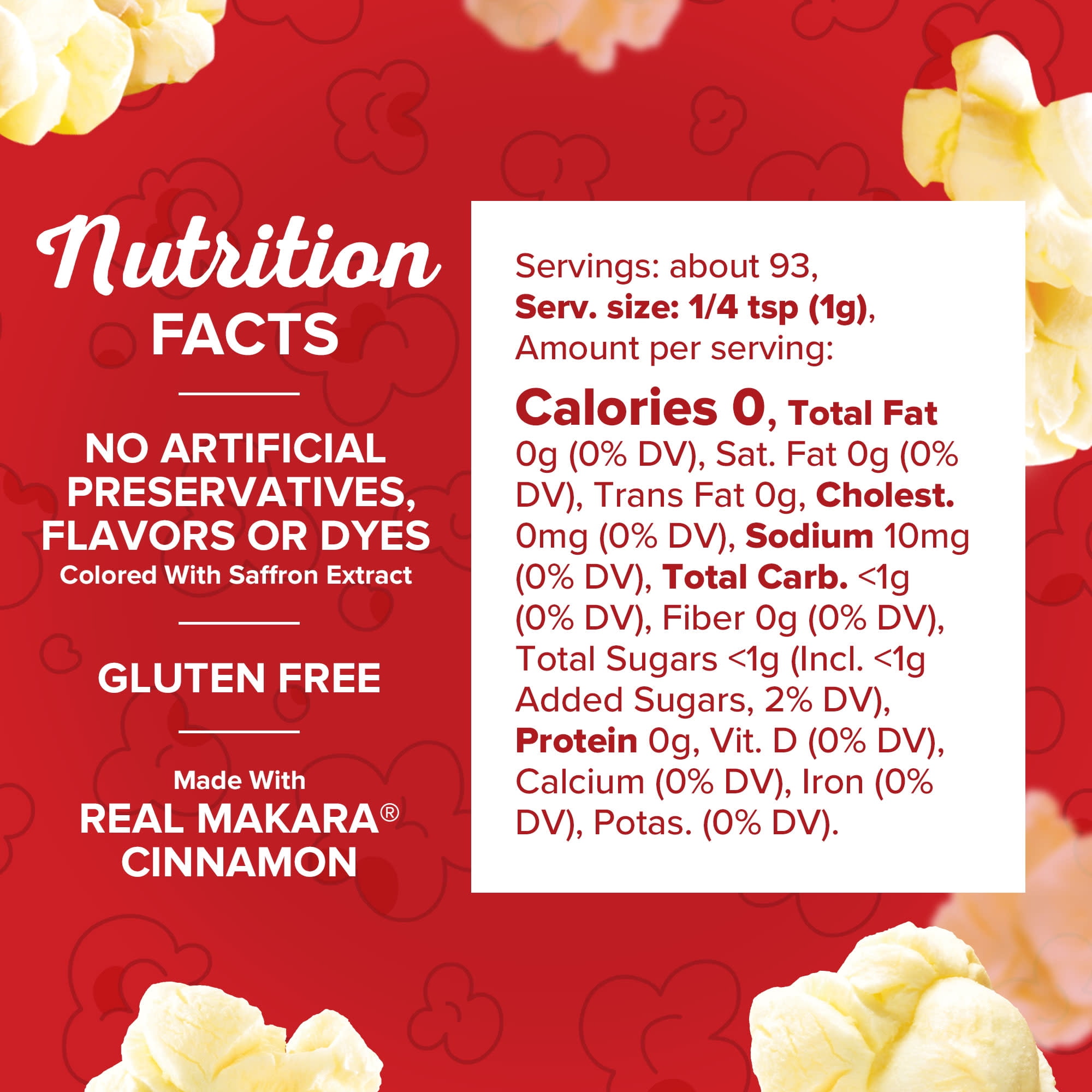 Orville Redenbacher's Cinnabon Bakery Inspired Cinnamon Roll Flavored Popcorn Seasoning, 3.3 oz.