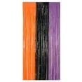 thumbnail image 5 of putnchl Tricolor Black And Orange With Purple Foil Fringe Curtain, 3.28FT X 6.56FT Door Curtains Photo Booth Back-drop For Halloween Party Decorations, 5 of 5