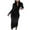 Black, variant on Lindreshi Long Sleeve Dresses for Women Midi Women Strapless Color Block Botton Off The Shoulder Long Sleeve Jumpsuit Wide Leg Pants Rompers