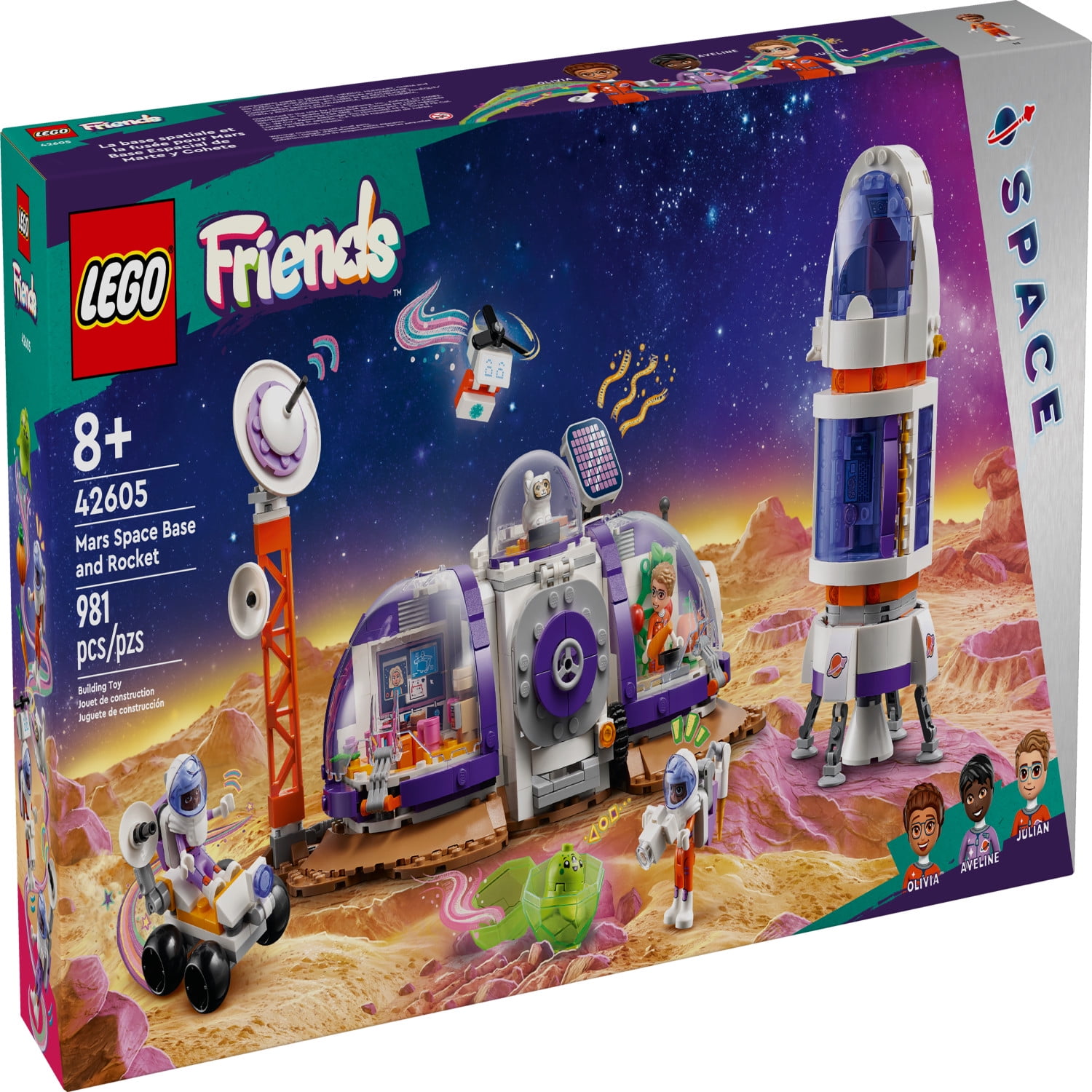 LEGO Friends Mars Space Base and Rocket Set, Science Toy for Pretend Play with 3 Mini-Dolls and Spaceship Toy, Gift for Girls, Boys and Kids Ages 8 and Up  who Love Tech and Outer Space Toys, 42605