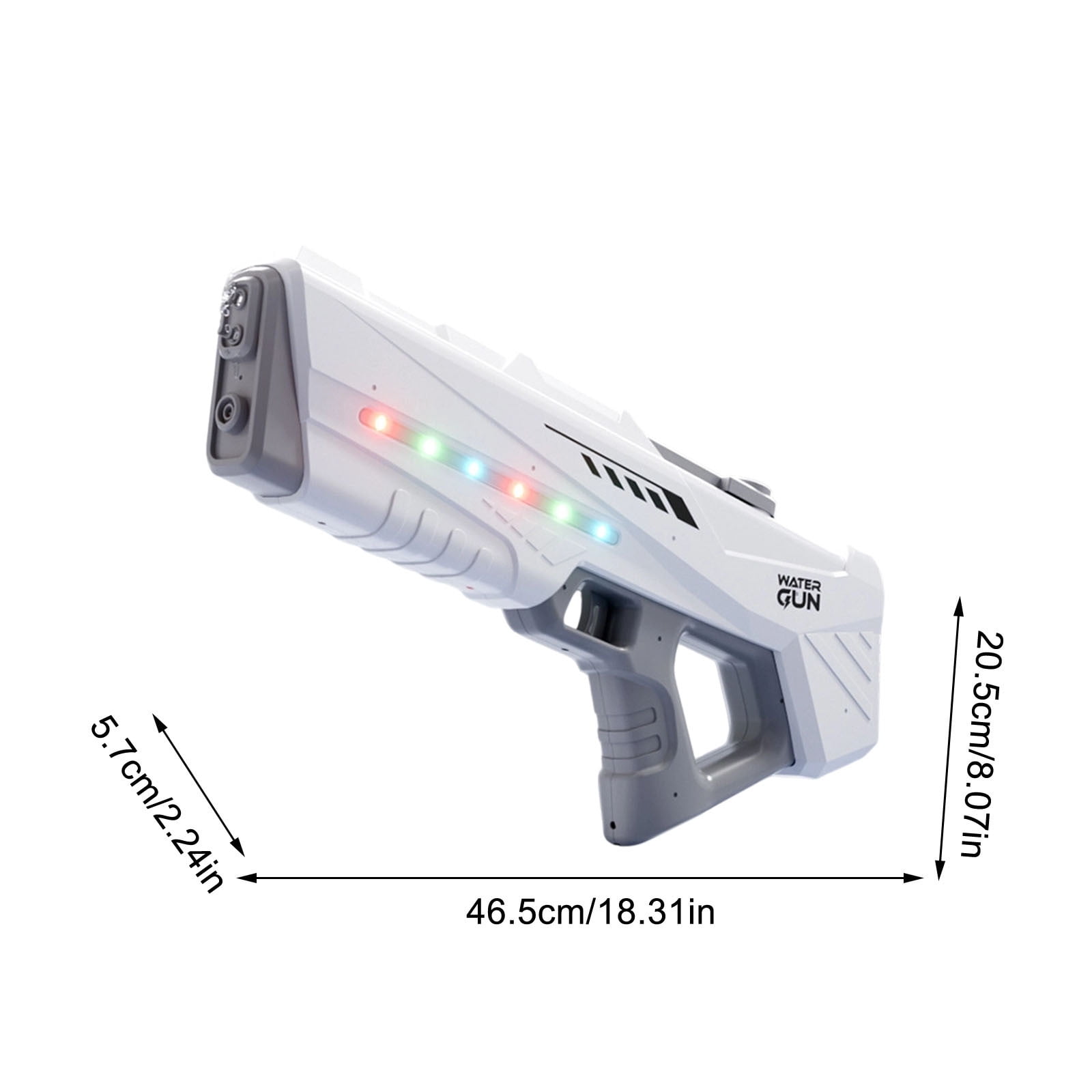 Automatic Rechargeable Water Toy Gun, High-Speed Continuous Fire Water Blaster with Auto Water Absorption, Safe Waterproof Material for Summer Pool Beach Water Fight Party Use,White