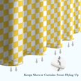 thumbnail image 6 of Yellow and White Checkerboard Pattern Shower Curtain 72"x84" ,Bathroom Decorative Shower Curtains Set with 12 Hooks,Modern Waterproof Washable Shower Curtain, 6 of 6