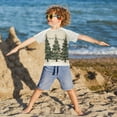 thumbnail image 3 of FORMRS Boys Rash Guard with Short Sleeves UPF 50+ Swim Shirts Sizes 3-12T, Christmas Stars, 3 of 6