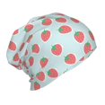 thumbnail image 2 of Honeii Hand Drawn Strawberry Print Kids Knit Beanie Watch Hat ,Knit Cap for Boys and Girls, 2 of 7