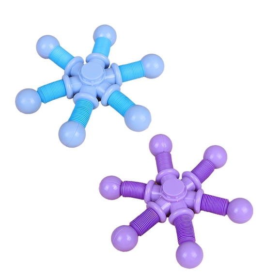 BESTSKY 2Pcs Pop Tubes,Wear Repulsing Sensory Toys,Rapid Shape Snap Fidget Autism Sensory Toys,Color Mixing