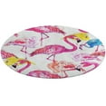 thumbnail image 4 of Flamingo Pattern Round Rugs -Washable Non-Slip Small Round Area Rug Throw Soft Circle Rugs for Bedroom, Modern Print Indoor Carpet for Entryway Sofa Living Room, 4 of 6