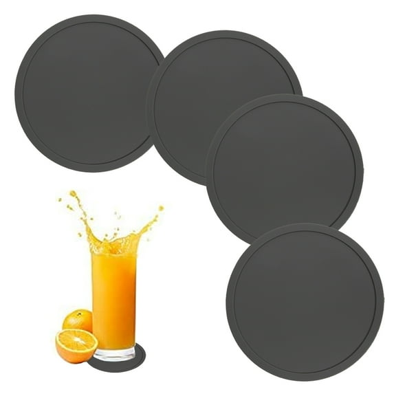 Non-slip durable reusable beverage coaster set, non-slip coaster silicone coaster suitable for coffee table