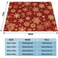 thumbnail image 3 of Manta de invierno con copos de nieve dorados y navideños, suave funda de sofá de franela de 60 x 50 pulgadas, para adultos, para cama, sofá, viajes, camping, 3 of 8