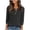 Dark Gray, variant on Sweaters for Women Notch V Neck 3/4 Sleeve Knit Pullover Tops Trendy Work Button Up Blouses,S,Pink