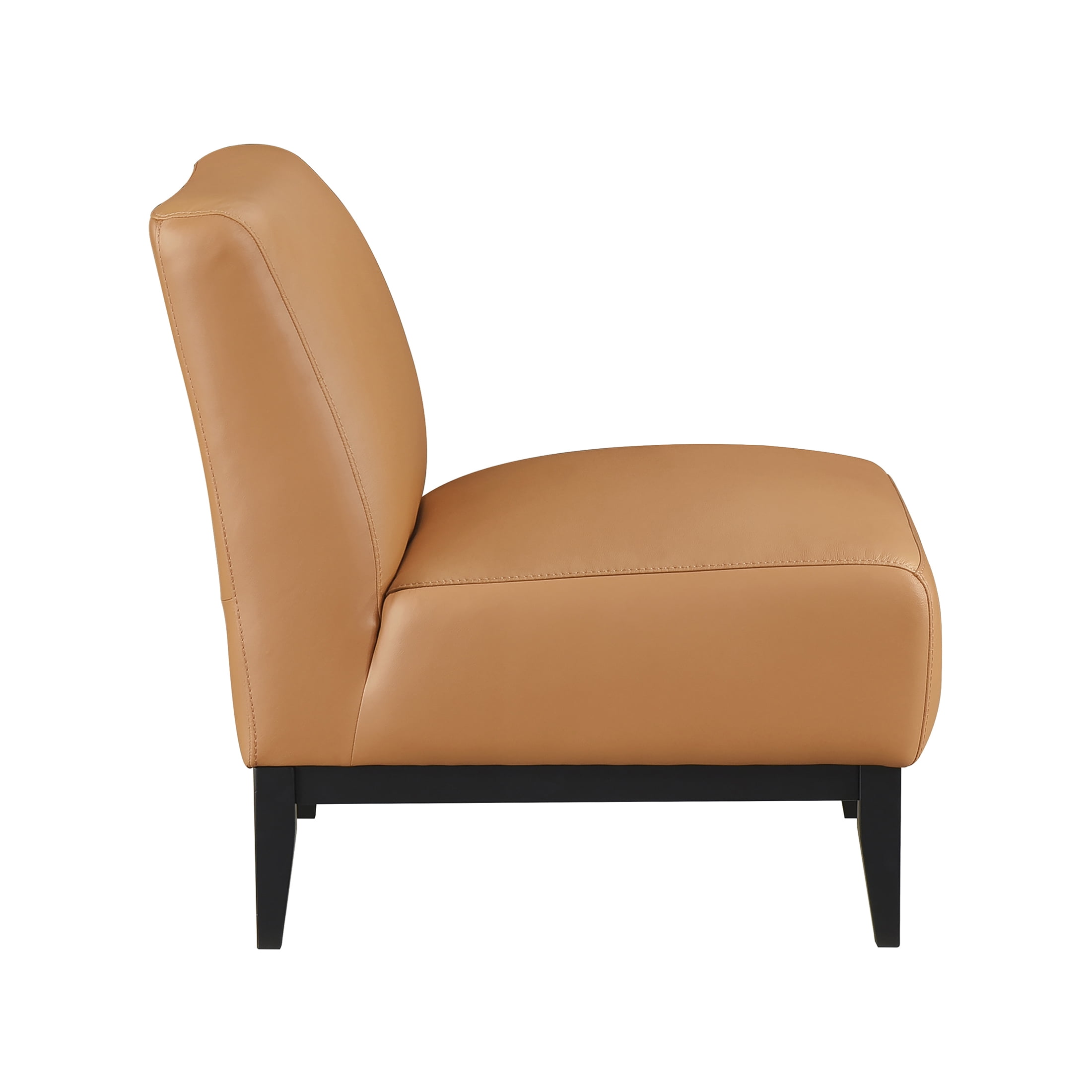 OakvillePark Mossmere Leather Accent Chair, Orange