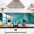 thumbnail image 2 of 20 Pieces Marble Tile Stickers Decorative Adhesive for Bathroom and Kitchen Tile Stickers (Blue,20x20cm), 2 of 5