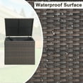 thumbnail image 3 of POCASSY 73-Gallon Outdoor Patio Deck Box, All Weather Wicker Deck Boxes Outdoor Waterproof, 29"x29"s24" Storage Deck Box for Patio Garden Pool, Brown, 3 of 4