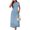 Light Blue, variant on Women's Single Shoulder Midi Dress with Pockets 65% viscose 35% polyester Stretchy Body Not Lined Elegant Everyday Wear