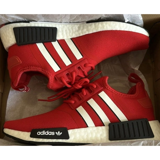 Adidas NMD_R1 Men’s Size 8 White/Black/Red-Scarlet Shoes Sneakers NEW ID9147