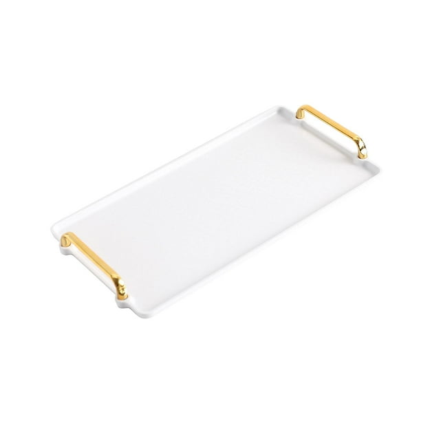 Bandeja de plástico para servir, nórdico, creativo, multifunción, para servicio de comidas, cocina, fruta, bandeja para postres, Bar, Pub, blanco Sunnimix Bandeja de servir