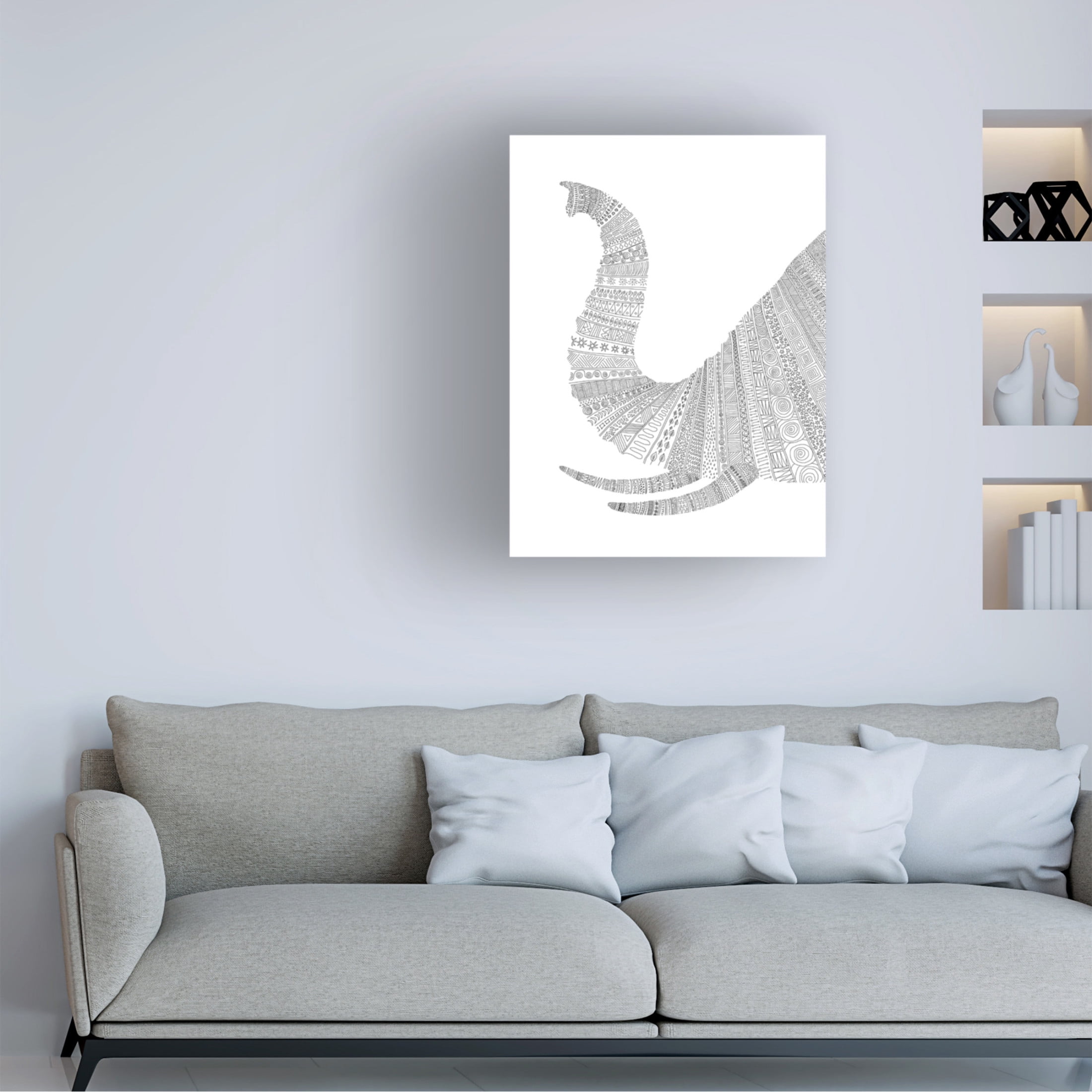 Trademark Fine Art Florent Bodart Elephant NAo3 Canvas Wall Art
