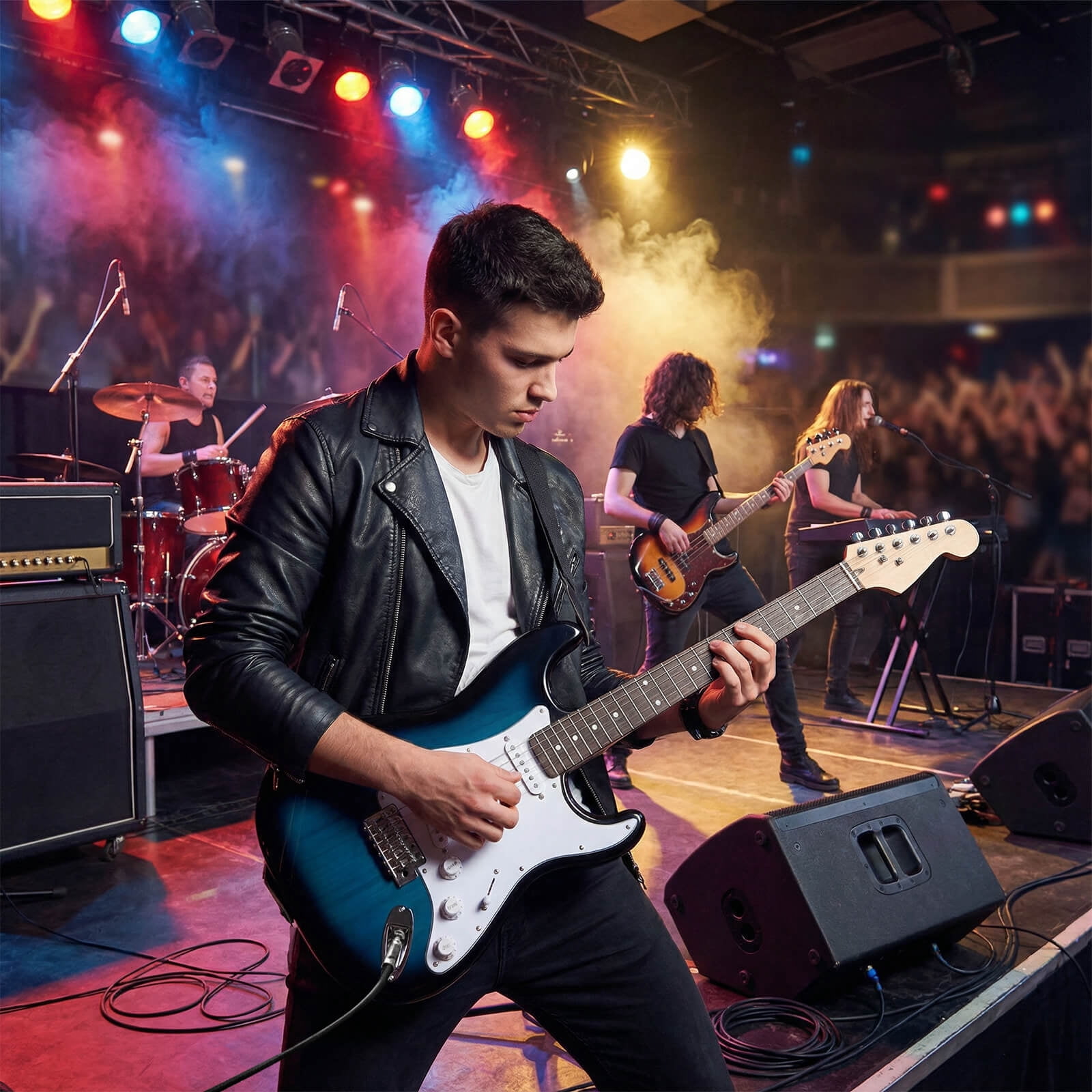 Costway 39" Electric Guitar Beginner Kit with Amplifier, Classic SSS Pickup, Gig Bag, Capo Blue