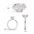 thumbnail image 4 of Classic Hidden Halo Lab Grown Diamond Engagement Ring in 14K White Gold (2.50 CT Emerald Center) Ring Size : 6.5, 4 of 5