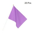 thumbnail image 3 of Púrpura Bandera con Palo A Mano Sostenida Pequeña Mini Bricolaje Bandera 11.8 Pulgadas x 7.8 Pulgada Cuadrado para Festival Eventos Decoración de fiesta Paquete de 25 Unique Bargains banderas al aire libre, 3 of 5