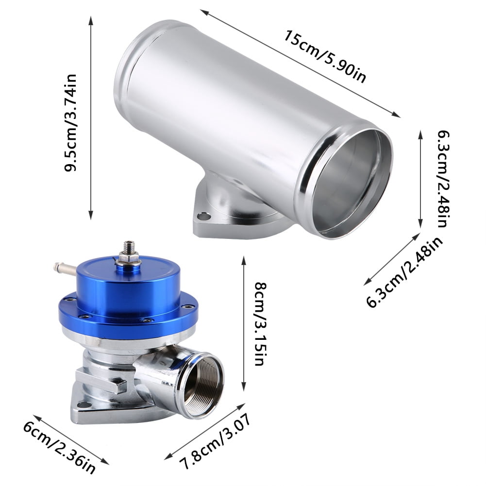 Type-S Style Universal Blow Off Valve BOV Kit with 2.5 Inch Flange Pipe Turbo Blow Off Valve