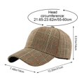 thumbnail image 2 of Jiibva Plaid Baseball Cap for Women Men Adjustable Golf Dad Hat Unstructured Trucker Ball Caps Summer Vintage Plaid Hats Warm Peaked Cap for Outdoor, 2 of 7