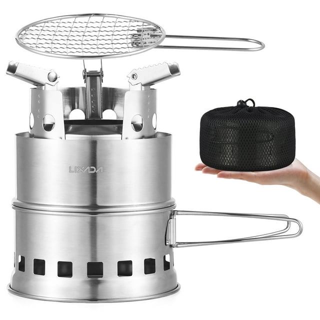 Réchaud de Camping Portable à Alcool Bois Réchaud de Survie Compact Léger