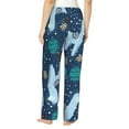 thumbnail image 3 of Picia Alpaca Astronaut in Space Womens Soft Woven Cotton Elastic Waistband Sleep Pajama Pant Lounge Sleep Pant With Pockets And Drawstring-Large, 3 of 9