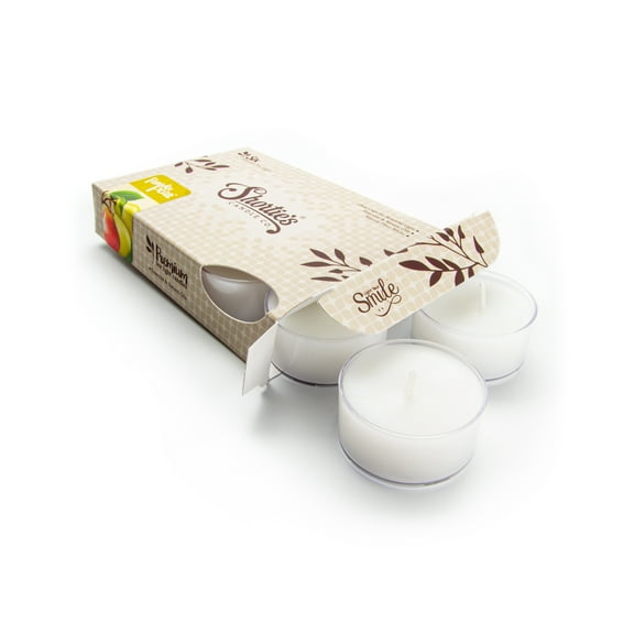 Paradise Pear Tealight Candles - 6 White Premium Scented Tea Lights - Shortie's Candle Company
