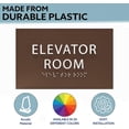 thumbnail image 3 of ADA CENTRAL SIGNS - 6" X4" Elevator Room Sign - Tactile Graphics Grade 2 Braille Text Authorized Personnel Only Sign| ADA Compliant Wall Signs for Malls, Offices, Businesses, Apartments, & Restaurants, 3 of 7
