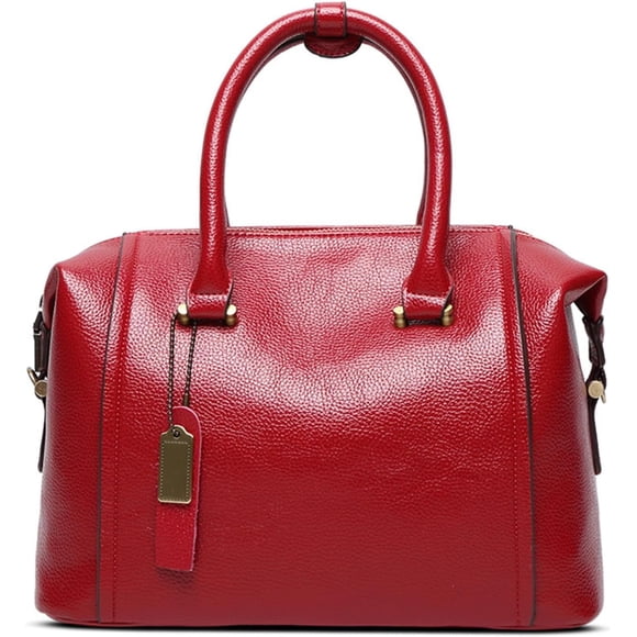 LHSHID Sacs Cartables et Sacs à Main pour Femmes en Cuir PU à Poignée Supérieure Sacs à Bandoulière Élégants Boston Barrel Sacs Crossbody de Designer