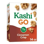 Kashi Go Cold Breakfast Cereal, Vegan Protein, Fiber Cereal, Cinnamon Crisp, 14Oz Box (1 Box)
