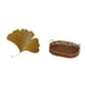 thumbnail image 5 of Decoración de pared de hierro forjado con hojas de ginkgo y cesta tejida de mimbre, frutero ovalado, escultura abstracta de pared para sala de estar,, 5 of 8