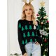 thumbnail image 2 of Suéter navideño negro 2024 Suéter feo para mujer Suéter holgado con lentejuelas y árbol de Navidad Otoño Invierno Año Nuevo 39945, 2 of 5