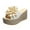 Beige, variant on Women Sandals clearance for Juebong Women's Platform Espadrille Slide Sandals Bowknot Wedge Sandals Slip On Open Toe High Heels Casual Summer Dress Shoes