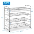 thumbnail image 5 of Bextsrack Shoe Rack,4-Tier Storage Organizer for Shoes, Silver, 5 of 6