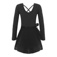 thumbnail image 2 of ZDHoor Toddler Girls Long Sleeve Ballet Skirted Leotards Dance Dresses Tutu Ballerina Outfit Black 5-6, 2 of 6